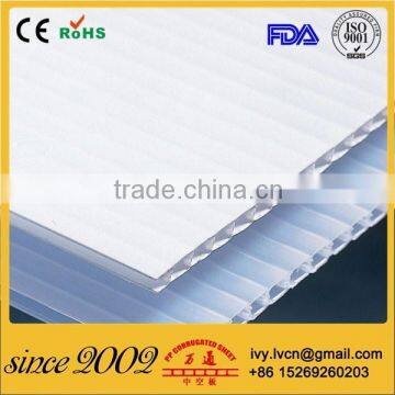 Corrugated plastic sheets for floor and wall protection