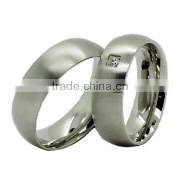 Men's Women's Titanium Stainless Steel Jewelry Couple Rings Set