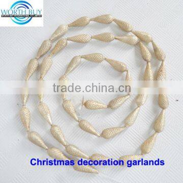 Vintage pine corn shape Christmas garland, decorative christmas ball garland supplier