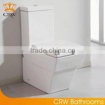 CRW HB3661 Modern One Piece Square Toilet