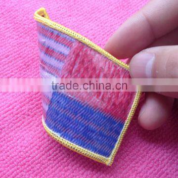 USA Flag Logo Woven Patch With Adhesive Back,woven Badge With Iron on Backing