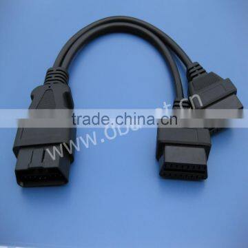 J1962 M to 2F obd2 cable obd splitter Y cable