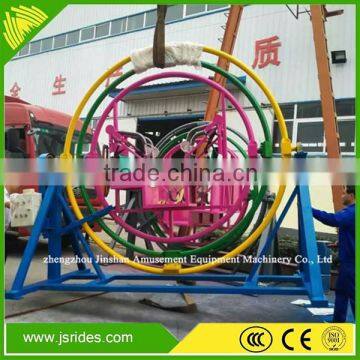 park ride human mechanical gyroscope for playground