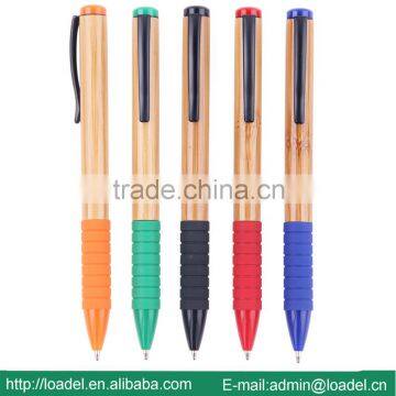 Customized logo bamboo ball pen