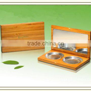 bamboo powder case for cosmetic and beauty