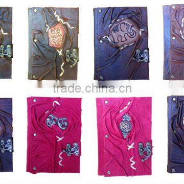 NEW GENUINE REAL LEATHER HANDMADE VARIOUS DESIGNS NOTEBOOK -HIGH QUALITY- JOURNAL - DIARY - SKETCHBOOK-NEW DESIGN 2014