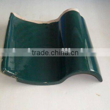 Corrugated roof tiles ceramic peacock green