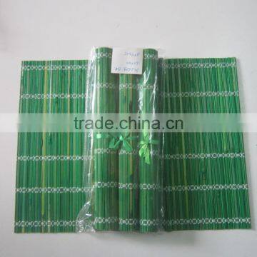 Bamboo table mat with green colored from Vietnam