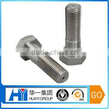 custom high quality stainless steel hex head bolt factory