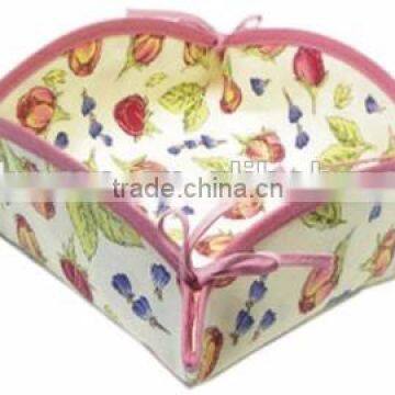 Rectangle Folding Washable Woven Fabric Baking Bread Basket photo-5
