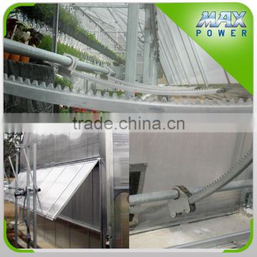 truss rail ventilation pinion with copper bearing ring greenhouse rack and pinion