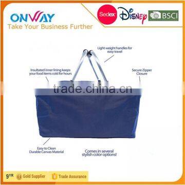 Collapsible Picnic Basket Insulated Folding -Insulated Cooler with Carrying Handles