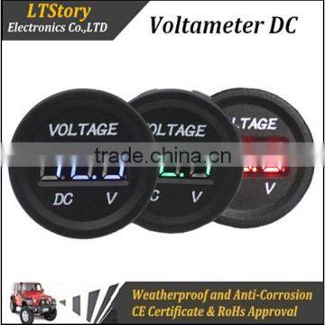 Black Auto DC Voltmeter Voltage Tester in bus