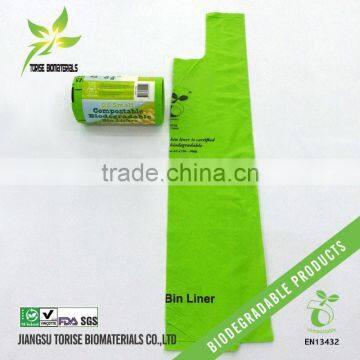 100% biodegradable compostable singlet bag star sealed certified with OK-COMPOST and EN13432