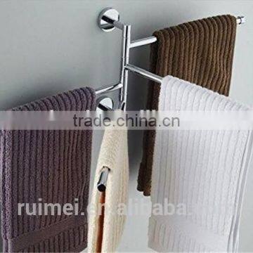 Stainless steel wall with folding towel rack