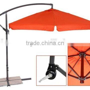 outdoor garden aluminum hanging cantilever umbrella parasol 3m