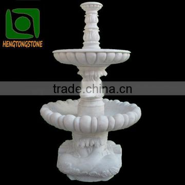 Life Size White Marble Tier Fountain