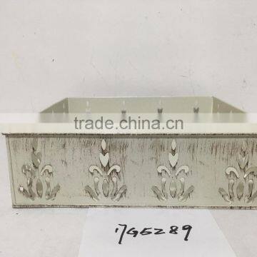 Cheap Large Size Metal Wrought Iron Garden Square Pot Planter photo-2