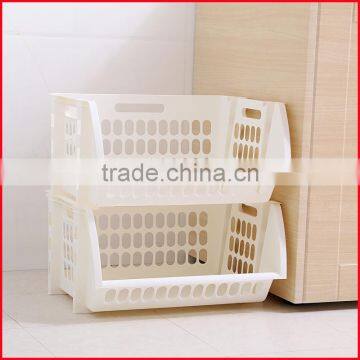 Plastic Stacking Stackers Storage Baskets Veg Rack 2 Tier Vegetable photo-4