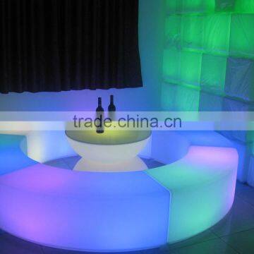 Free Style Combination Bar Set Outdoor Illuminated Furniture LED Light Bench photo-2