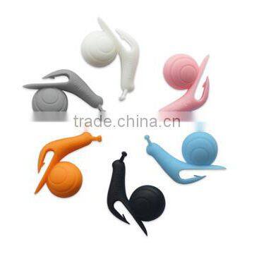 Funny FDA Food Grade Snail Shape Clip Silicone Tea Cup Tea Bag Holder/Glass Cup Markers in Stock photo-6