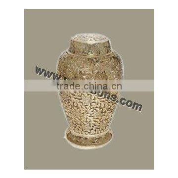 fancy home use round urn | wholesale solid urns | cremation urn flower arrangements