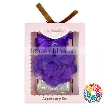 Adorable Baby Birthday Party Hair Accessories Gift Set Boutique Flower Bow Headband Set photo-2