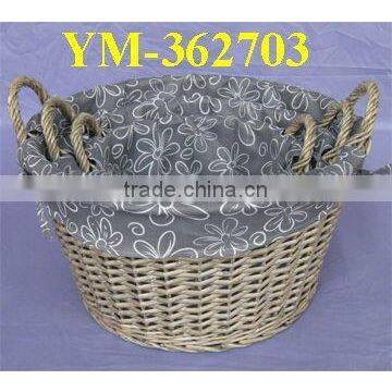 set/3 wicker storage basket