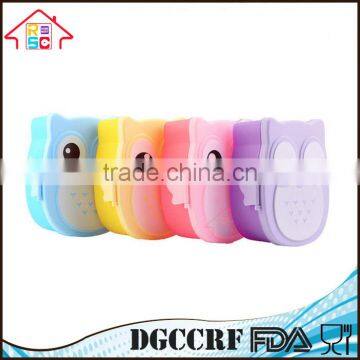 NBRSC Wholesale Portable Kids Cute Owl Lunch Box Food Storage Container Plastic Bento Box With Spoon photo-5