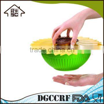 NBRSC Competitive Factory Price 11-inches Sunflower Lid Silicone Suction Bowl Lid Food Cover photo-4