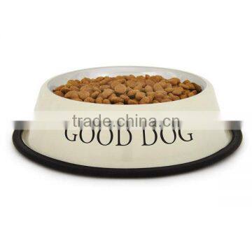 2017 New Arrival Galvanized Metal Non-slip Pet Food Feeder Dog Cat Water Bowl photo-2