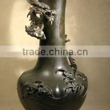 New products bronze chinese antique dragon vase for sale