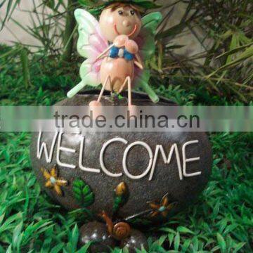 YS11215 welcome sign fairy pots made in Fujian with size 9.5X6X12"