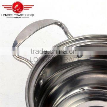 High Quality 5pcs Stainless Steel Drum-shaped Soup Pot Kitchen Cookware With Glass Lid photo-6
