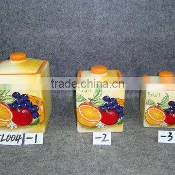 ceramic colorful kitchen canister set