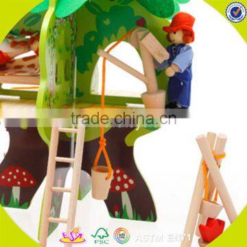 2017 Wholesale Baby New Wooden Diy Tree House Funny Kids Wooden Diy Tree House Best Design Wooden Diy Tree House W03B057 photo-4