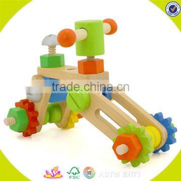 2017 Wholesale Cartoon Baby Wooden Screw Toy W03C020 photo-3