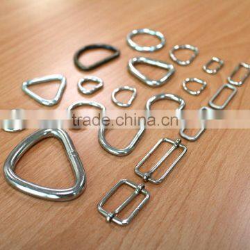 Handbag Steel, Stainless Steel, Metal Steel Wire Form Loop Adjuster D Ring, O Ring, Butt Welded photo-4