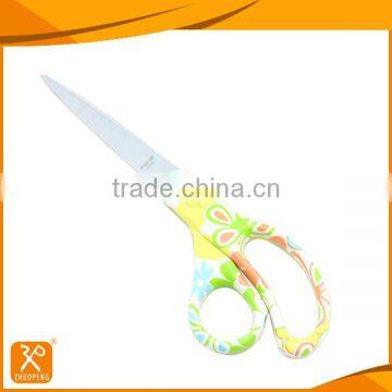 8.5" FDA high quality ABS flower printed handle fabric scissors