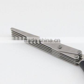 Red And Black Soft Handle Five Blades Scissors Kitchen Shears Best For Kitchen Garden photo-3