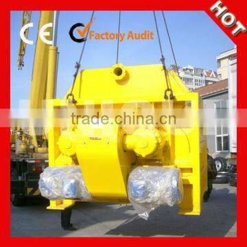 Double Shaft JS2000 Concrete Mixer With Hydraulic Pump