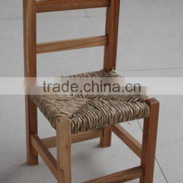 Beautiful Solid Wood Chair With Ratten Weave for Children photo-3