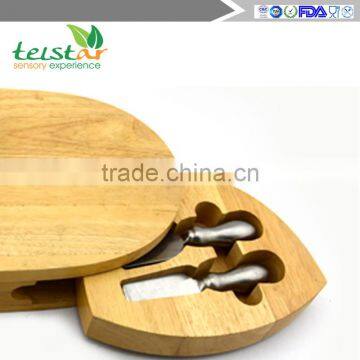 4 Cheese Knives With Board Set Rubber Wood Cheese Board Set Professional Bamboo & Wood Household Products Wood Cheese Tools photo-5