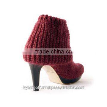 Knit Boots Silk Mohair Short Boots photo-4