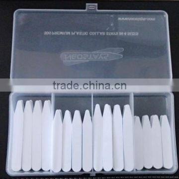 200pcs plastic white shirt collar stays