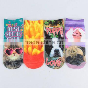 child socks wholesale spandex animal photo printed an slip socks