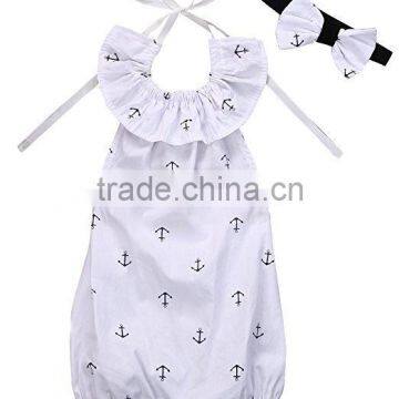 Baby Girls Clothes 2017 Hot Sale Cotton Kid Boutique Clothing Girls Printed Sets Wholesale Organic Cotton Baby Romper photo-3