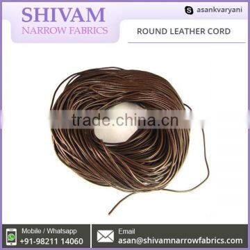 Manufacturer Supplying Various Sizes Round Leather Cord at Affordable Price photo-3