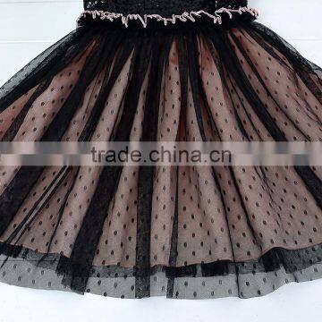 MGOO Elegant High Quality Black Little Girl Sequin Evening Dress Infant Party Dress Dot Tutu Gowns 5058 photo-6