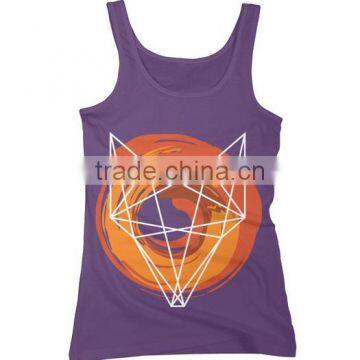 China Wholesale Custom Printing 100 Cotton Bulk Ladies Sports Tank Top photo-3